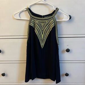 Embroidered Halter Top
